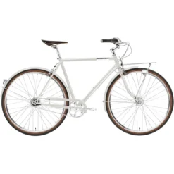 Creme Vélos De Ville Homme Caferacer Doppio Diamant 7 Vitesses, Blanc