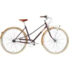 Creme Vélos De Ville Femme Caferacer Doppio Trapèze 7 Vitesses, Marron