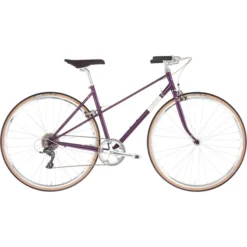 Creme Vélos De Ville Femme Echo Uno Mixte 8 Vitesses, Violet