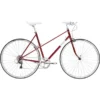 Creme Vélos De Ville Femme Echo Uno Mixte 8 Vitesses, Rouge