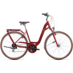 Cube Vélos De Ville Femme Ella Ride Entrée Basse, Rouge