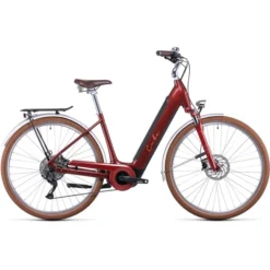 Cube Vélos De Ville électriques Ella Ride Hybrid 500 Entrée Basse, Rouge