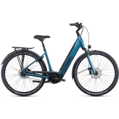 Cube Vélos De Ville électriques Supreme Hybrid EXC 500 Entrée Basse, Bleu