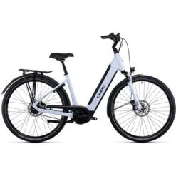 Cube Vélos De Ville électriques Supreme Hybrid EXC 625 Entrée Basse, Blanc
