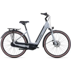 Cube Vélos De Ville électriques Supreme Hybrid ONE 400 Entrée Basse, Gris