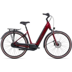 Cube Vélos De Ville électriques Supreme Hybrid Pro 625 Entrée Basse, Rouge