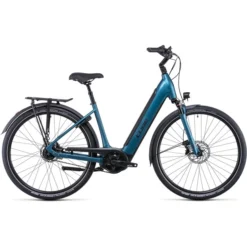 Cube Vélos De Ville électriques Supreme RT Hybrid EXC 625 Entrée Basse, Bleu