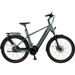 E-bike-manufaktur Vélos De Ville électriques 8CHT Diamant Disque Performance CX 625Wh Enviolo TR, Bleu Pétrole