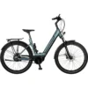 E-bike-manufaktur Vélos De Ville électriques 8CHT Col De Cygne Disque Performance CX 625Wh Enviolo TR, Bleu Pétrole