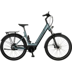 E-bike-manufaktur Vélos De Ville électriques 8CHT Col De Cygne Disque Performance CX 625Wh Enviolo TR, Bleu Pétrole
