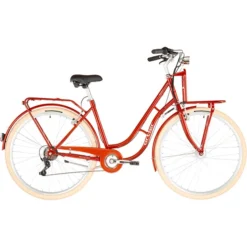 Ortler Vélos Hollandais Cargo Detroit Steel Col De Cygne, Rouge