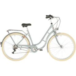 Ortler Vélos Hollandais Detroit EQ Alloy Trapèze 6 Vitesses, Gris