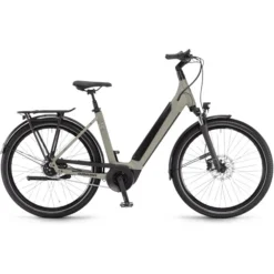 Winora Vélos De Ville électriques Sinus N5f Eco Col De Cygne, Gris